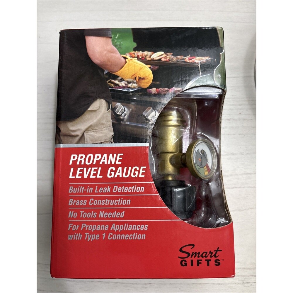 PROPANE TANK LEVEL INDICATOR GAUGE - Brand New - Brass - Built In Leak Detection